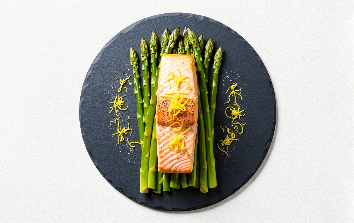 Salmón con espárragos